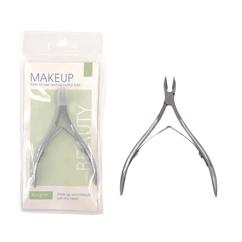 Keqi nail art dead skin scissors nail groove pliers multi-purpose tweezers stainless steel abrasion resistant durable home daily nail art tools