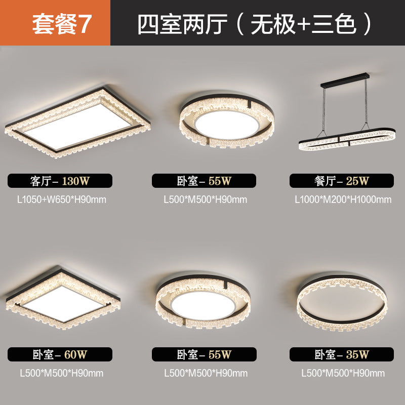 Living room light Italian minimalist atmosphere 2025 new headlight light luxury led ceiling light whole house lighting hall main light