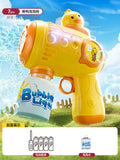 New bubble blower for boys and girls - little yellow duck automatic electric handheld bubble gun toy with bubble solution for outdoor use