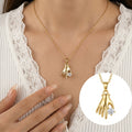 European and american hot-selling, unique & stylish copper-inlaid zircon necklace for women - lightweight luxury, niche design, versatile, tarnish-resistant titanium steel clavicle chain jewelry