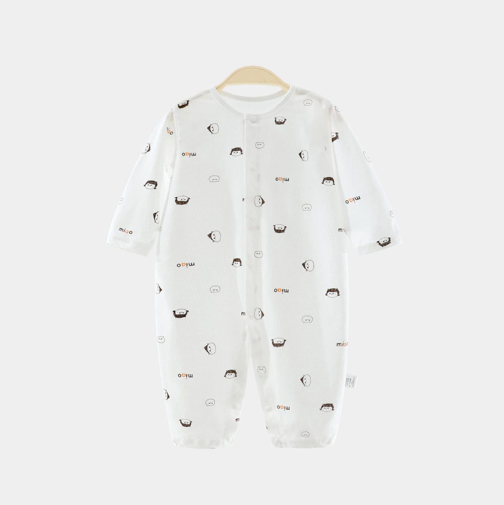 Baby clothes spring and autumn thin long sleeves air conditioning men's and women's baby onesie pajamas pure cotton newborn haki rompers