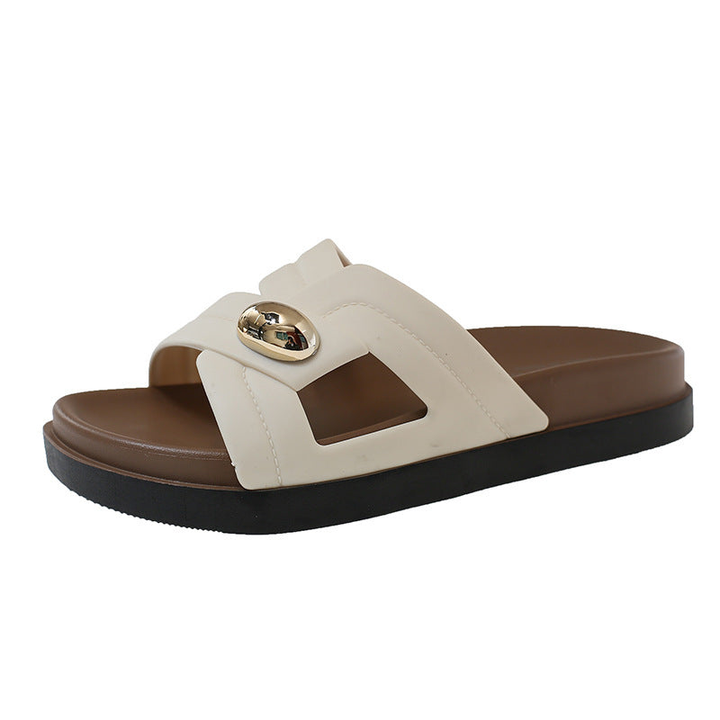 Women's summer slippers - new 2026 casual sandals, chunky platform, chanel-inspired thong sandals, roman sandals, flat sandals