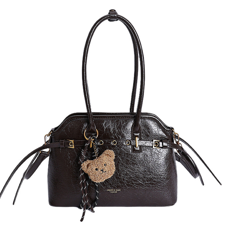 2025 autumn new arrival: large capacity commuter shoulder & crossbody tote bag - vintage oil wax leather handbag, premium women's bag