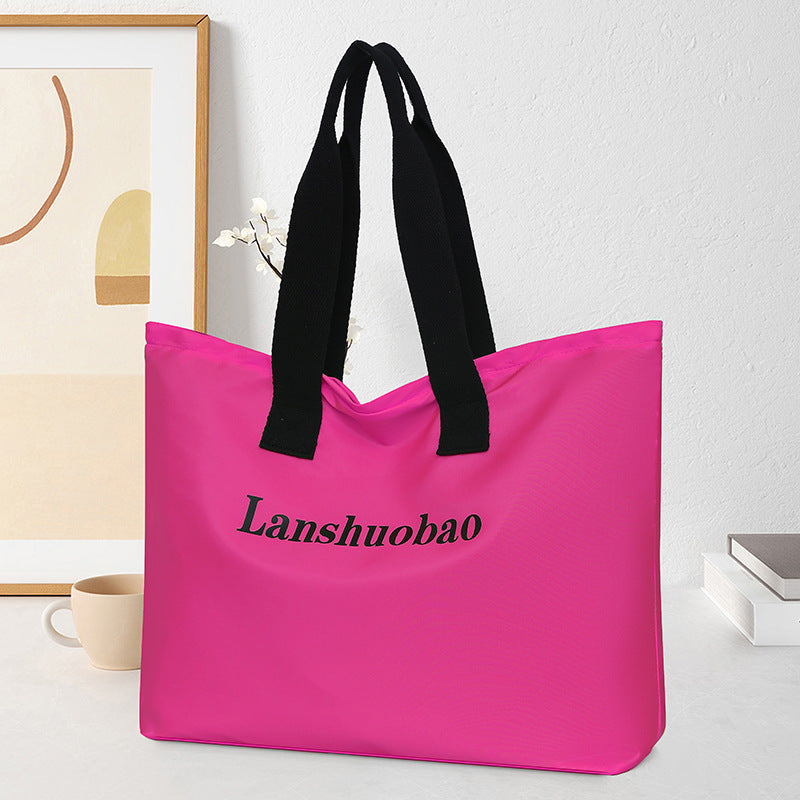 2025 new large capacity women's shoulder bag fashionable versatile handbag simple tote bag mom bag commuter bag
