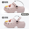 Spongebob squarepants fashion height increasing crocs women's summer casualnon-slipeasiest for match beach shoes women's sandals