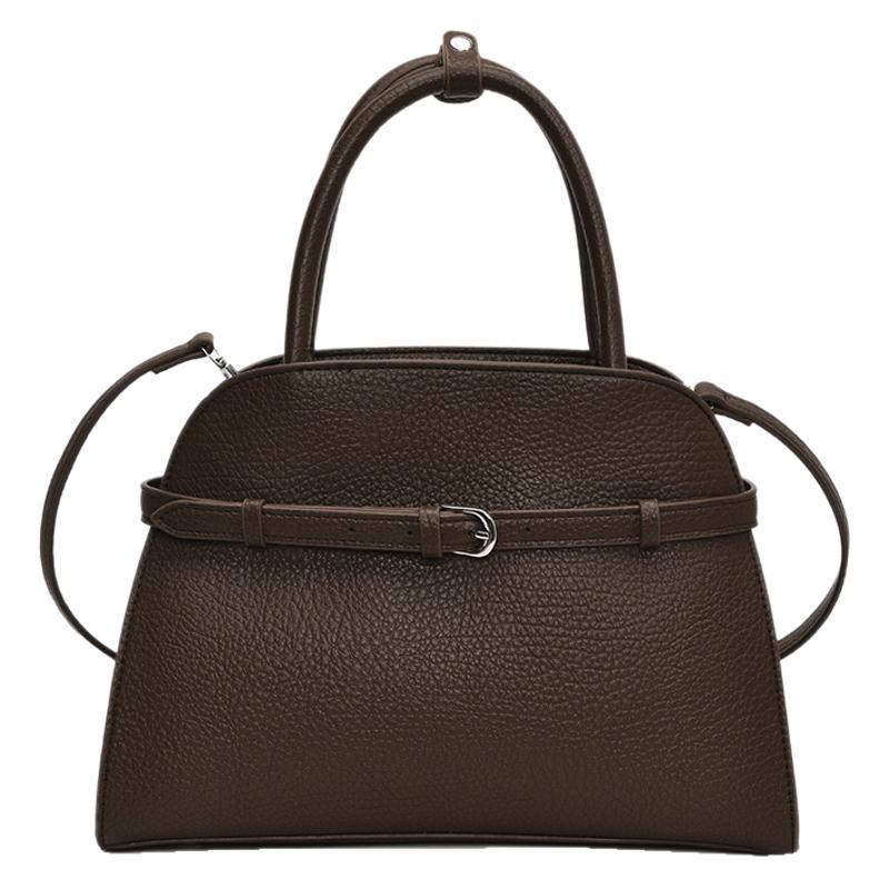 Retro style commuter large-capacity handbag fashionable niche simple solid color Korean version versatile light luxury Korean version messenger bag