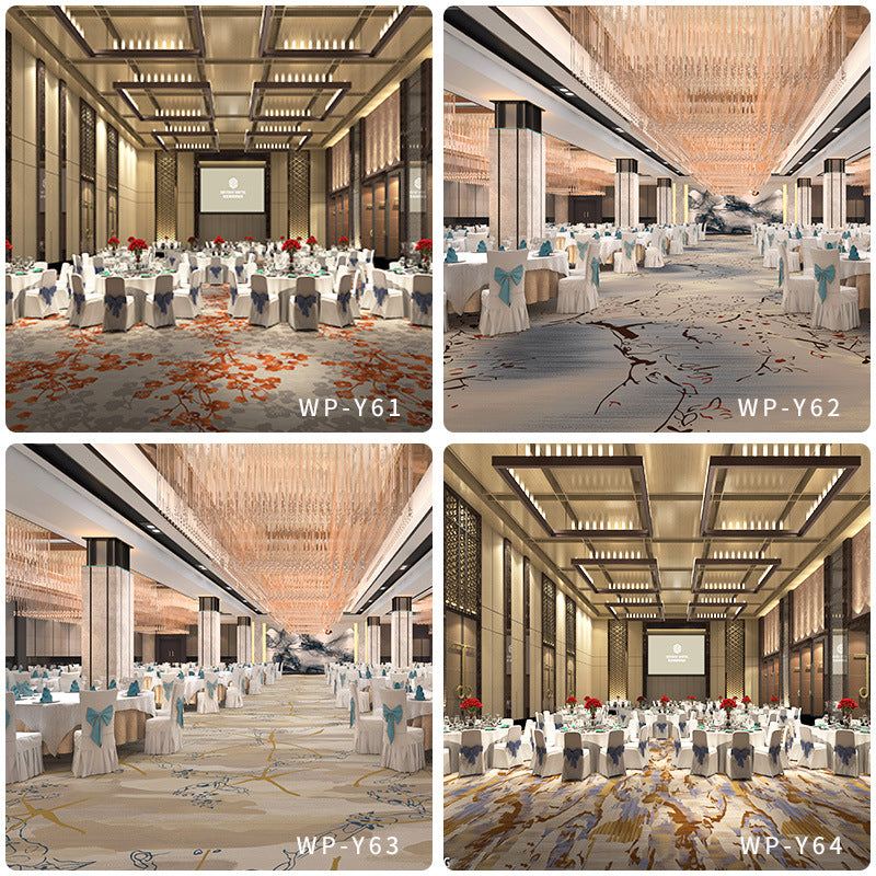 Printed carpet 800g personalized hotel banquet hall box corridor flame retardant b1 level full floor splicing modern casual