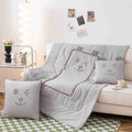 Dual-purpose pillow and quilt, two-in-one cartoon embroidered office pillow, car all year round model, for home single air-conditioning quilt