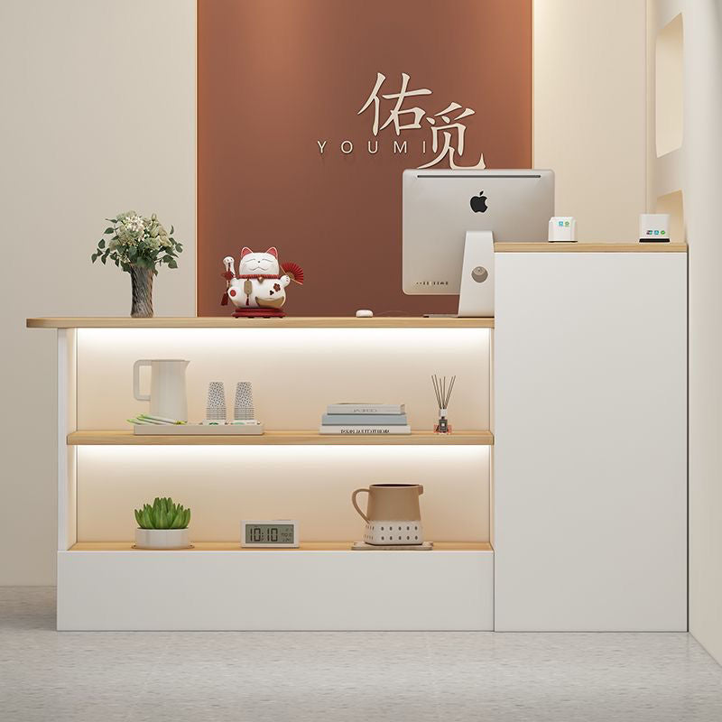 Cashier counter - minimalist modern design for small shops, clothing stores, women's apparel boutiques, beauty salons, commercial bars, and nail salons