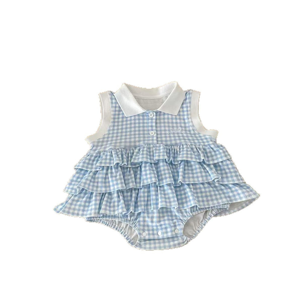 Summer thin sweet baby clothes for small month-old baby girl one-piece cute super cute cake skirt butt-covering skirt