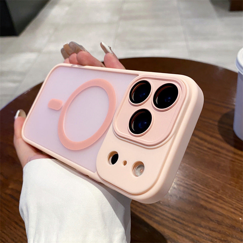 Yadun skin-feeling frosted magnetic suction suitable for apple 17pro mobile phone case iphone16/15 lens film anti-fall sheath