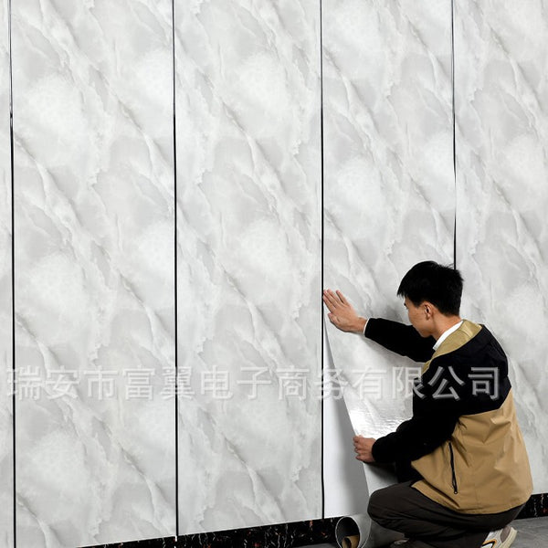 Wallpaper Self-adhesive waterproof and moisture-proof wall sticker can be scrubbed imitation tile wall sticker wall cover ugly decorative wall skirt wallpaper
