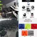 Foldable training chair with writing tablet - all-in-one folding chair for meetings, conference rooms, training, and office use
