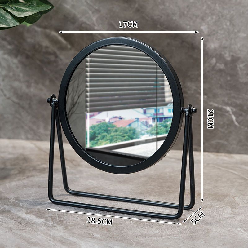 Makeup mirror desktop desktop bedroom makeup mirror can rotate 360 degrees oval mirror ins style dormitory dressing mirror