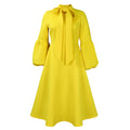 D427 independent station foreign trade women's clothing  new style puff sleeves strappy large skirt high waist dress fashion dress