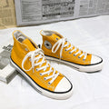 Dropshipping special: 1970s canvas high-top sneakers for men - glossy, retro korean style, versatile student shoes, trendy footwear for men