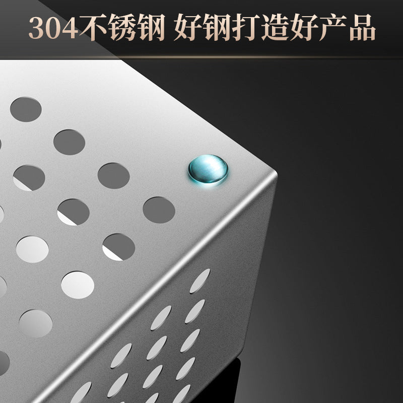 304 chopstick cylinder stainless steel wall-mounted drain rack household chopstick cage kitchen spoon storage box chopstick bucket