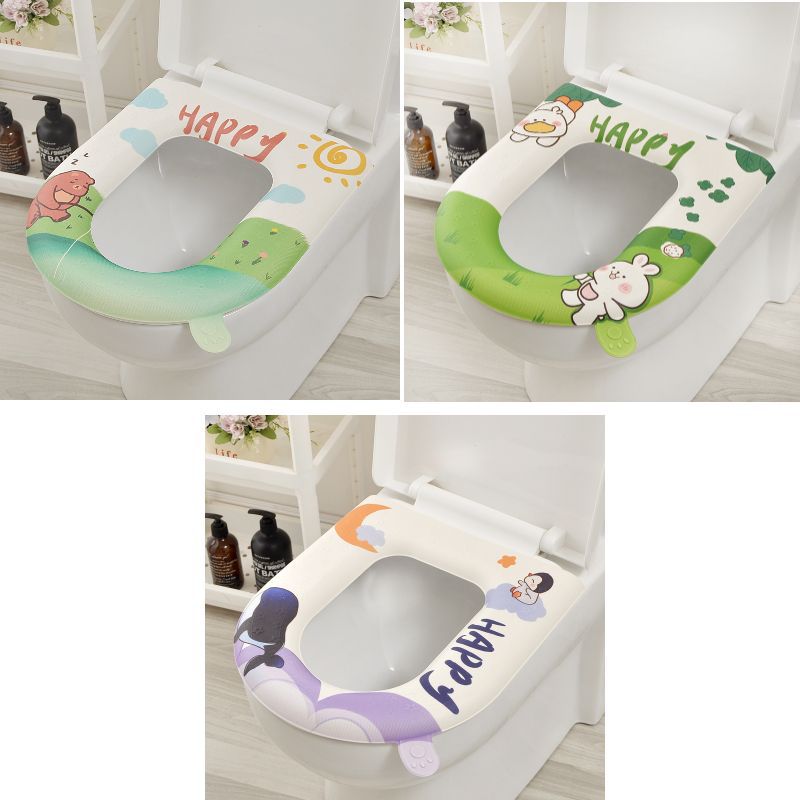 Toilet eva all year roundneutralsummer washable for homewaterproofthickened no-wash adhesive seat cushion toilet cover seat