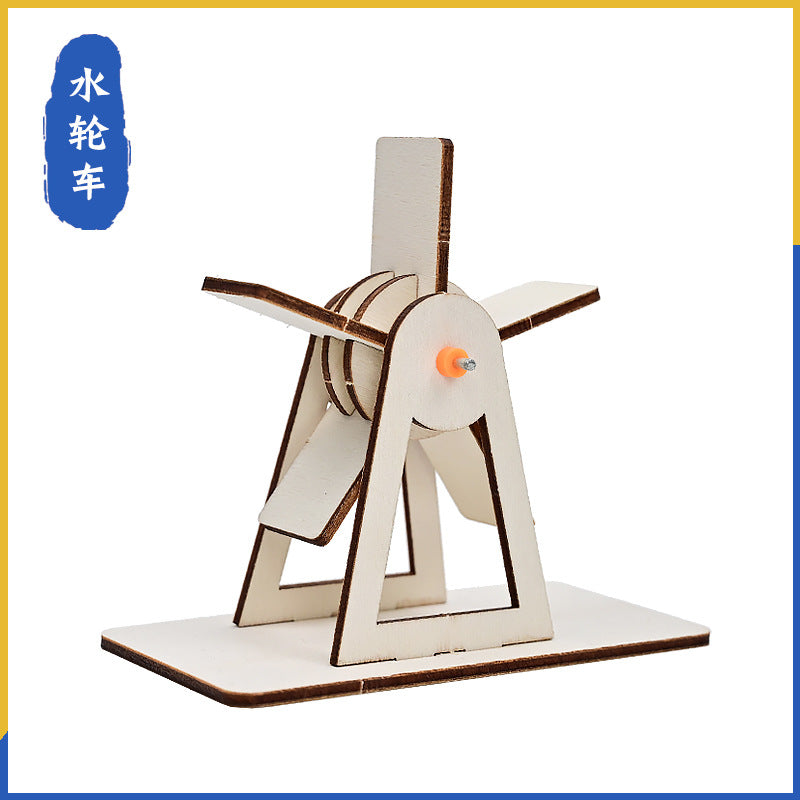 Homemade water wheel stem classroom technology small production, handmade DIY puzzle physical science small experiment material package