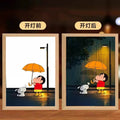 Crayon shin-chan light painting night light living room bedroom decorative painting table gift ornaments for boyfriend