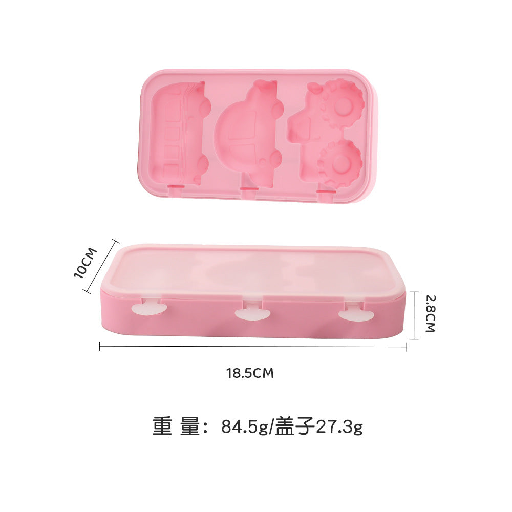 Dinosaur Car Ice Cream Silicone Mold Popsicle Chocolate Mold DIY Handmade, Ice Cream Mold