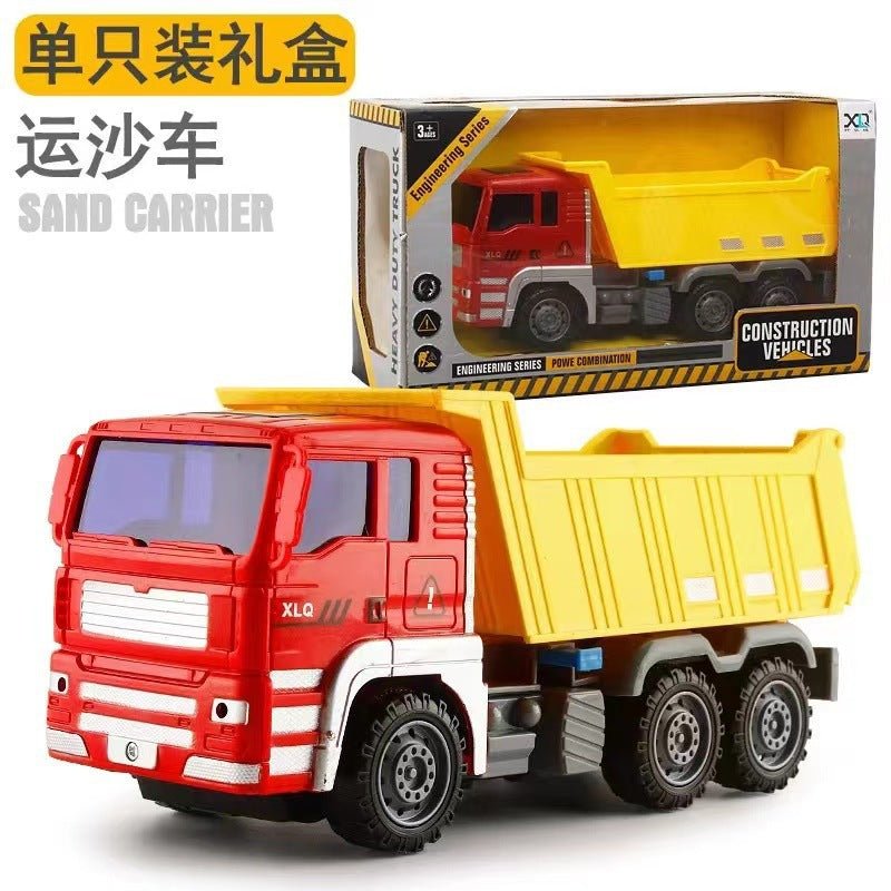 Large boy single gift box inertia engineering tipping bucket fire fighting various toy car stall wholesale