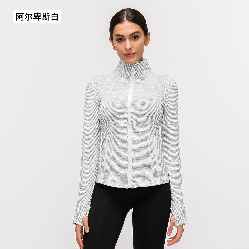Fall and winternew arrival yoga sports outwear women's elastic running fitness yoga wear long sleevestopsjacketz18031