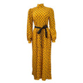 D123t   cross-border women's loose pleated polka dot maxi dress, plus size european and american style dress