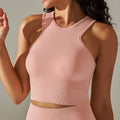 new arrival seamless body shaping vest running fitness sports beautiful back tight quick-drying topsbubble wrap yoga clothes for women