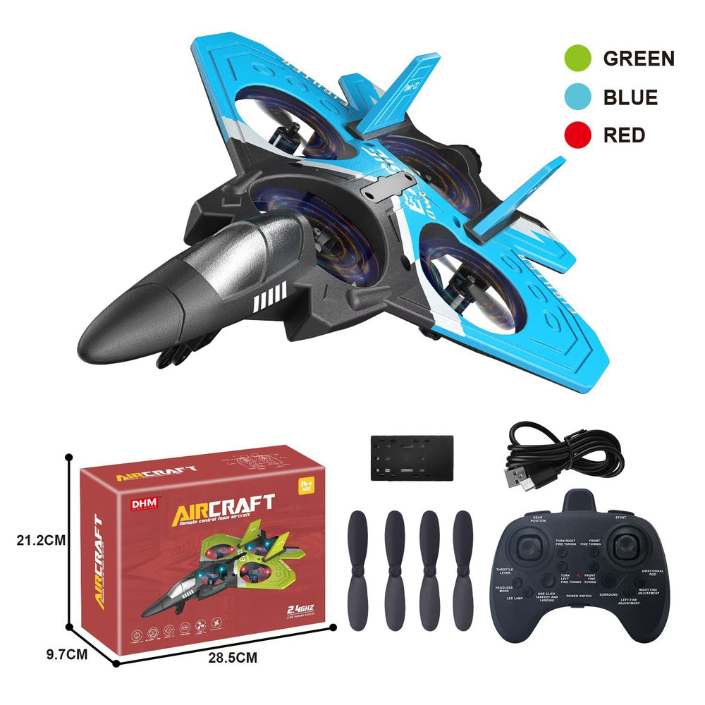 v18 remote control stunt foam fighter gravity sensing kids' quadcopter drone toy for boys
