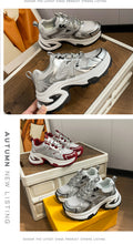 Best selling silver dad shoes women 2026 summer new arrivaleasiest for matchpetites heightened thick solecasual breathable sports shoes