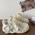 Women's white sneakers - new autumn 2026 collection: perfect with skirts, trendy & unique design, casual & versatile platform sneakers