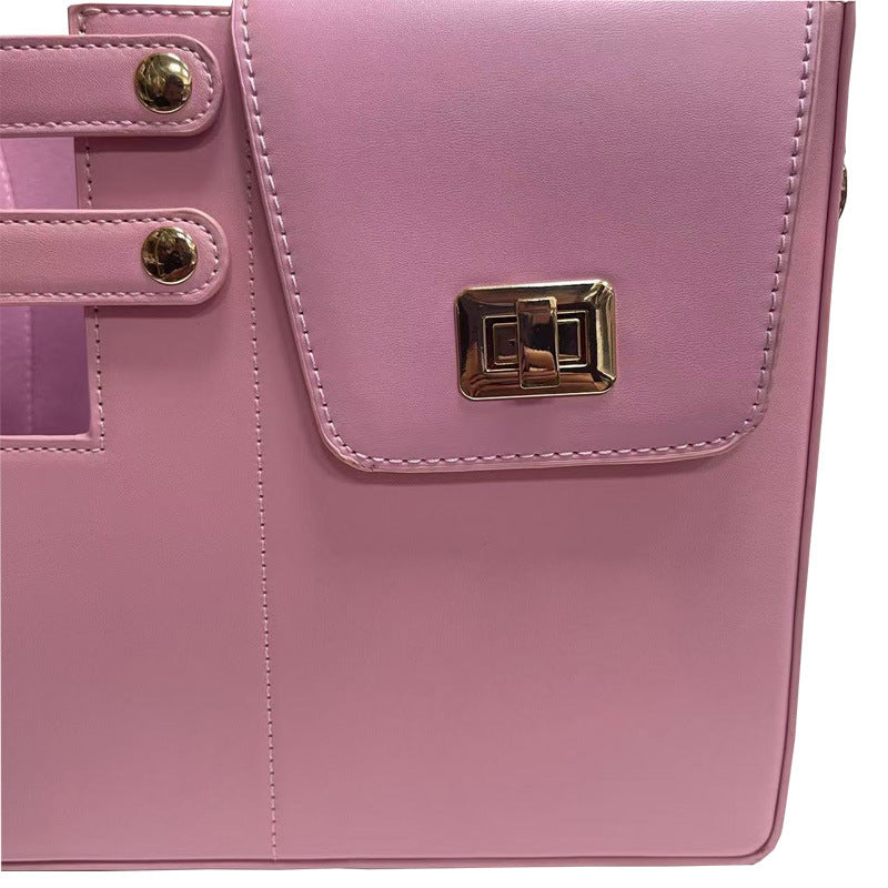 Customized foldable version water cup bag women's fashion portable large capacity shoulder messenger bag multi-functional square bag