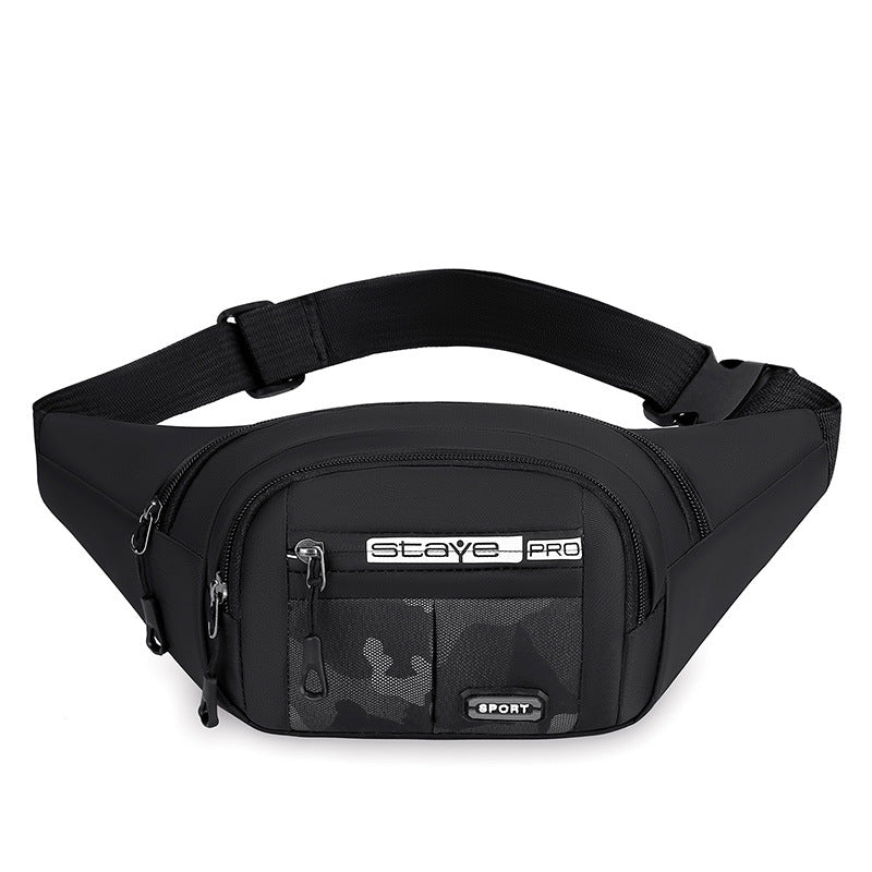 Fanny pack men's light and casual men's mobile phone multi-functional work belt bag wear-resistant anti-splashing messenger bag
