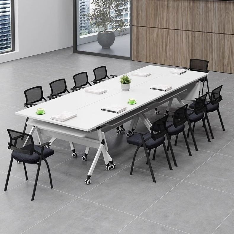 Practical multi-purpose training table, mobile silent office desk, foldable table, minimalist office splicing conference table