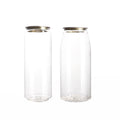 Disposable plastic cans 500ml empty cans pet milk tea cups transparent bubble fruit juice bottles beer bottles