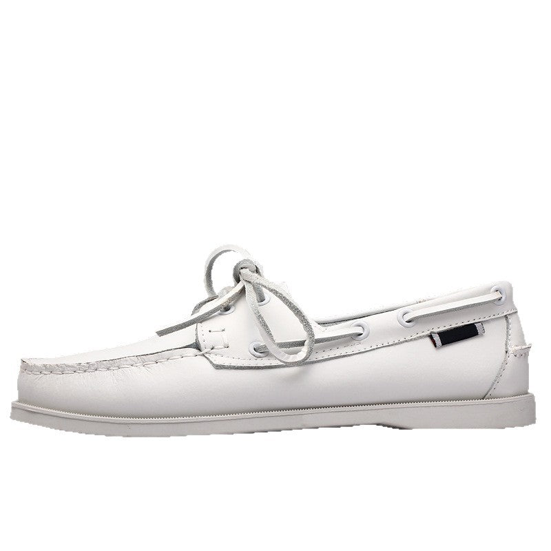 Sailboat shoes for men, two-layer cowhide thin bottom business easiest for match shoes export british style casual driving shoes handmade shoes