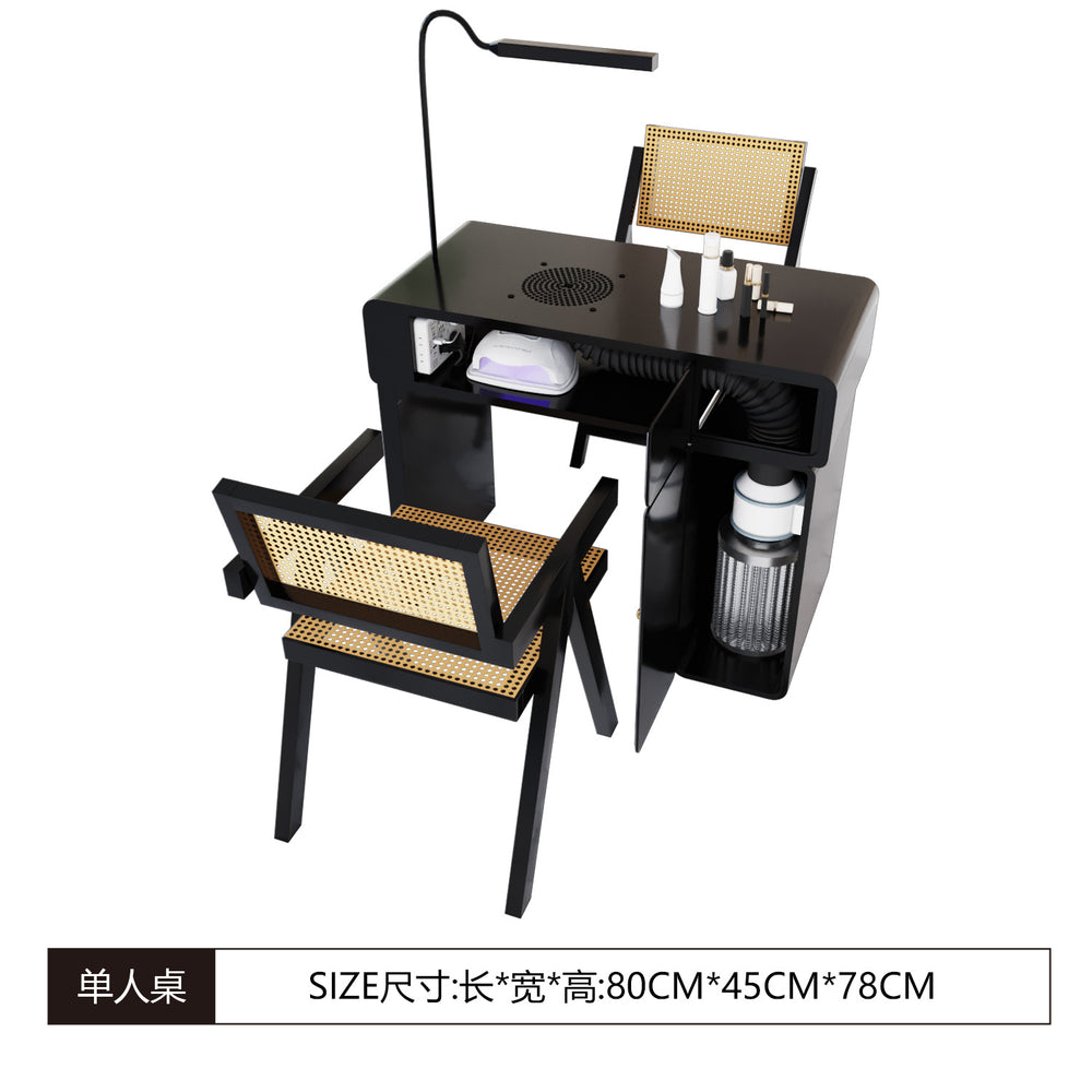 Manufacturer's new casual mesh back chair with marble tabletop single and double multi-functional manicure table table and chair suit