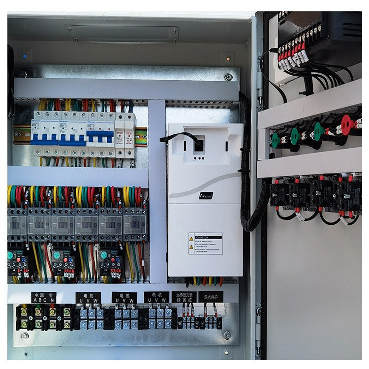 PLC programming frequency conversion control cabinet Low pressure complete set of intelligent programming control box Motor water pump Constant pressure water supply cabinet