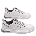 Men's skate shoes 2025 new trendy casual shoes versatile leather shoes men's slip-on white sneakers