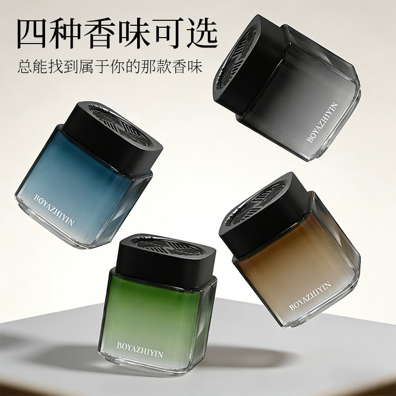 Douyin/kuaishou hot-selling car air freshener solid balm - cologne scent, light fragrance, long-lasting car fragrance, car aromatherapy with custom logo printing