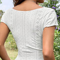Amazon cross-border women's fashion:  spring/summer new arrival - short, slim-fit, versatile top with a touch of alluring elegance