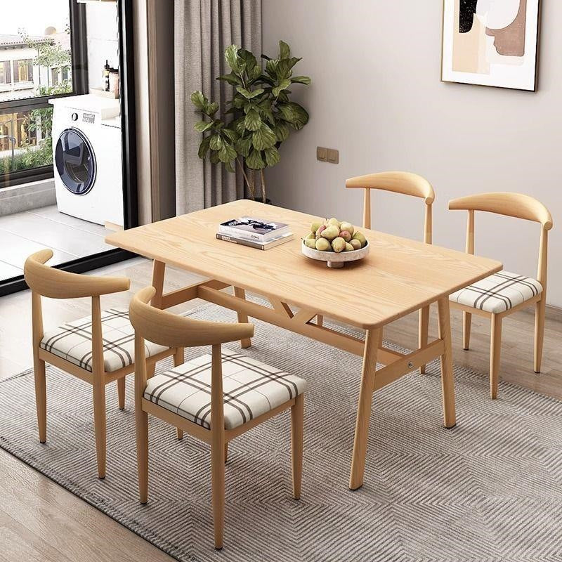 Dining table small apartment for home modern casual dining table and chairs commercial fast food restaurant table and chairs combination dining table rectangular table