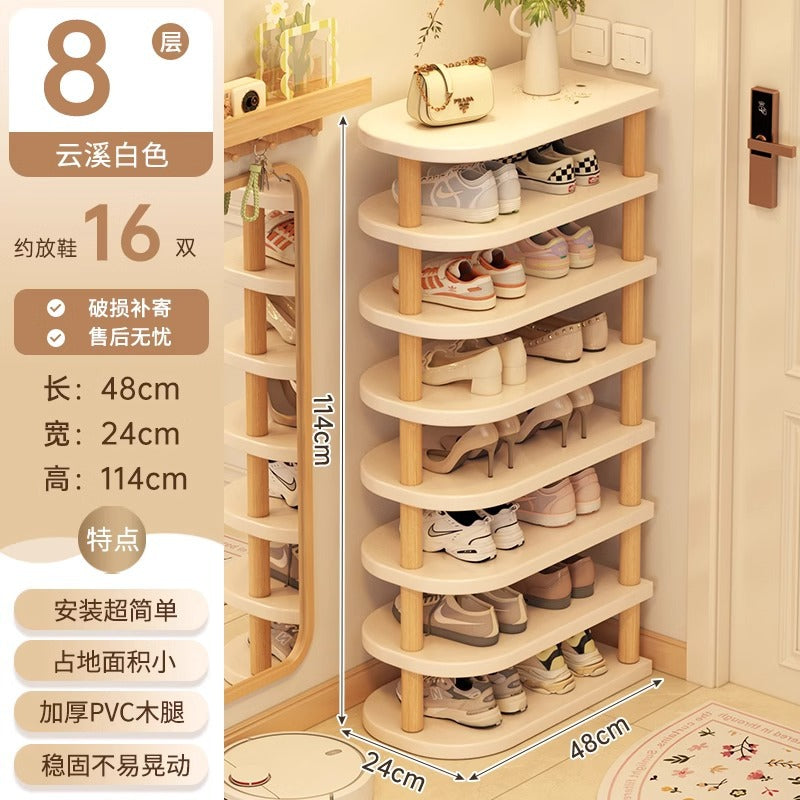 Shoe rack home door multi-layer strong and good-looking small narrow rack rental simple indoor shoe storage rack storage shoe cabinet