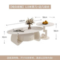 Coffee table cream style slate coffee table oval coffee table for home living room small apartment simple modern
