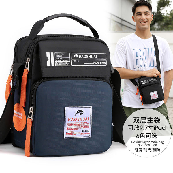 New Men's Shoulder Bag Fashion Large Capacity Crossbody Bag Outdoor Sports Travel Satchel Lightweight Nylon Bag