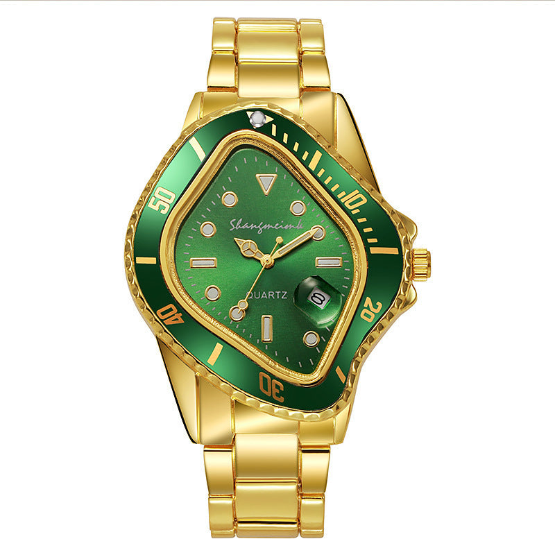 twisted water ghost suit alloy steel belt waterproofcasual watch hip hop quartz watch factory direct sales wholesale