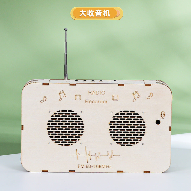 Multifunctional radio recorder technology small production educational toy student handmade DIY model scientific experiment