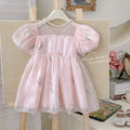 Girls' dress  new style: chic bowknot sweetheart puff sleeve dress for little girls