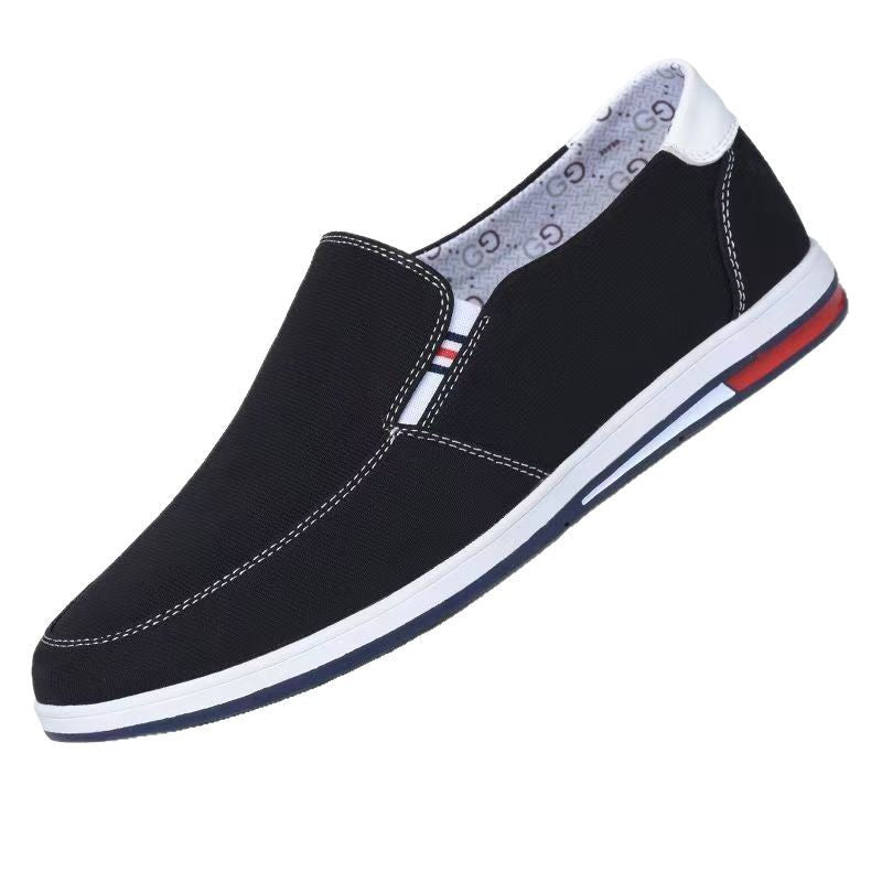 Men's youth korean style british fashion trendy men's shoes business shoes slip-on casual canvas shoes wholesale dropshipping